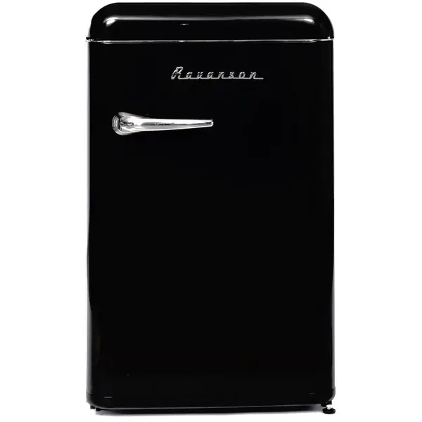 Ravanson Frigider design retro Ravanson LKK-120RB, 118L Clasa E, negru