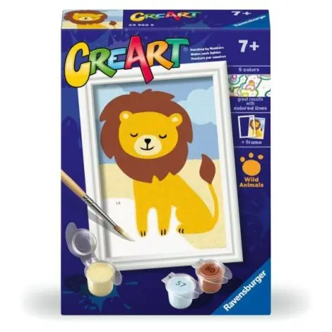 Ravensburger - CreArt pictura pe numere pentru copii leu salbatic