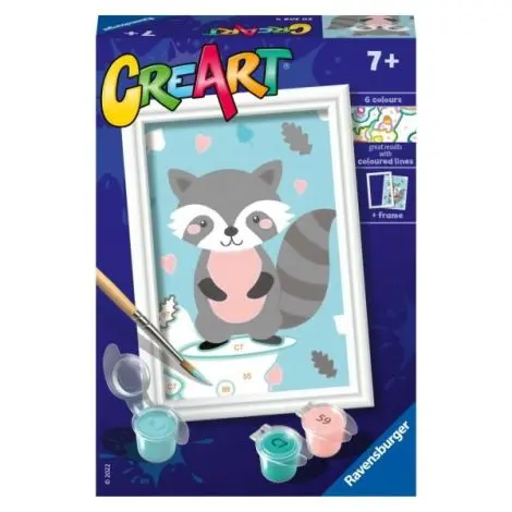 Ravensburger - CreArt pictura pe numere pentru copii raton dragalas