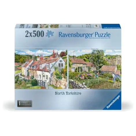 Ravensburger - Puzzle casute cozy din nordul Yorkshire 2x500 piese