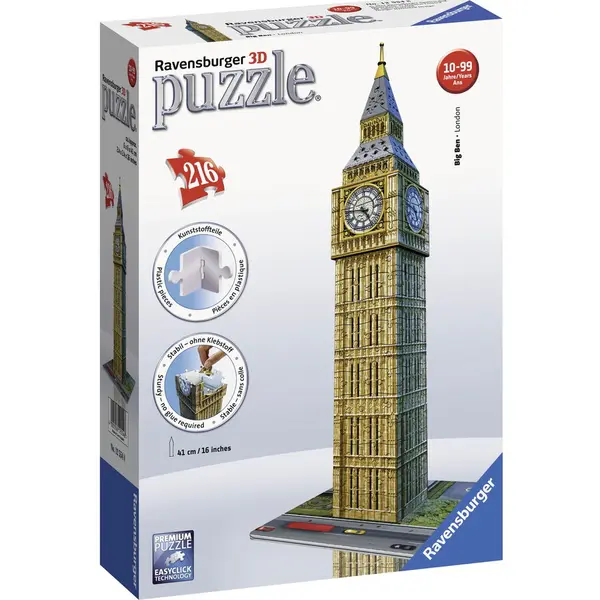 Ravensburger Puzzle Ravensburger 3D - Big Ben, 216 piese