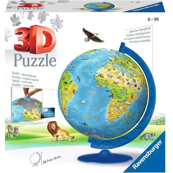 Ravensburger Puzzle Ravensburger 3D - Globul pamantesc, 180 piese