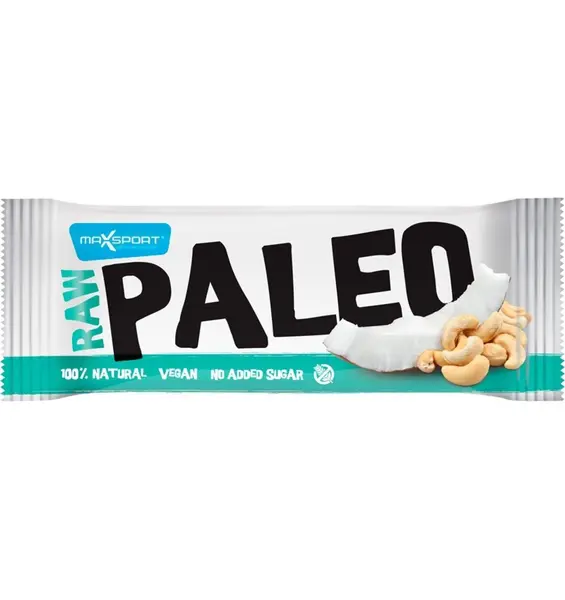 RAW PALEO BATON PROTEIC CU COCOS SI CAJU, 50G MAX SPORT