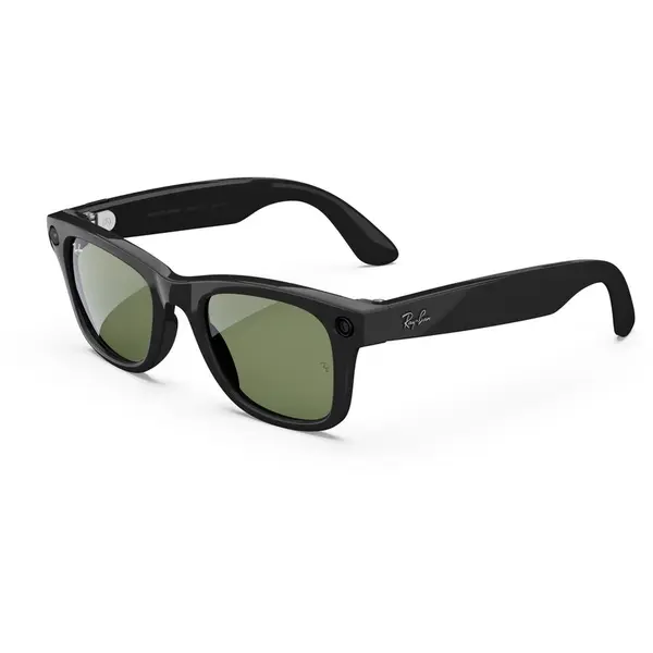 Ray-Ban Ochelari Smart Ray-Ban Meta Wayfarer, Marime L, 32 GB stocare, Camera Foto 12mp, 5 microfoane, difuzoare, Wifi 6, Meta AI, Large, Verde-Polarizat, Negru-Lucios