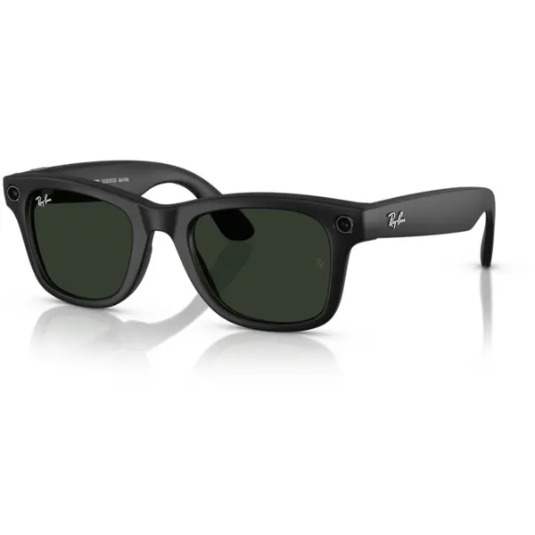 Ray-Ban Ochelari Smart Ray-Ban Meta WAYFARER, Marime L, Negru, 32 GB stocare, Camera Foto 12mp, 5 microfoane, difuzoare, Wifi 6, Meta AI, Standard, Clear-Grafit-Green Transitions, Negru-Mat