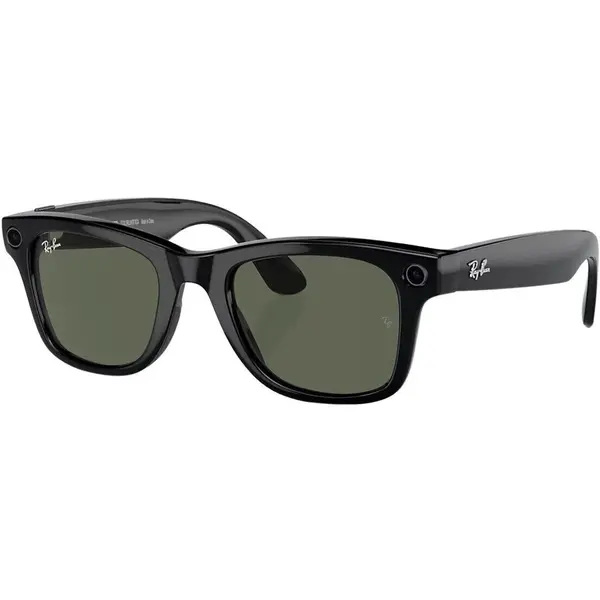 Ray-Ban Ochelari Smart Ray-Ban Meta Wayfarer, Marime M, Wireless, Bluetooth, Microfon, Smart Glasses AI, Lentile G15, Standard, Verde-Negru