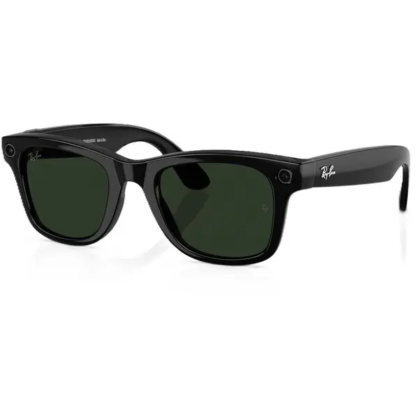 Ray-Ban Ochelari Smart RayBan Meta Wayfarer Gen 2 RW4012 601/1M 53-22, Wi-Fi 6, Bluetooth, Aparat foto cu filmare, Asistent vocal, 32GB Flash, Lentile cu Tranzitie Transparent/Verde, Negru