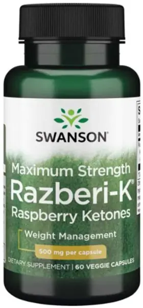 Razberi-K Raspberry Ketones, 500 mg, 60 capsule, Swanson