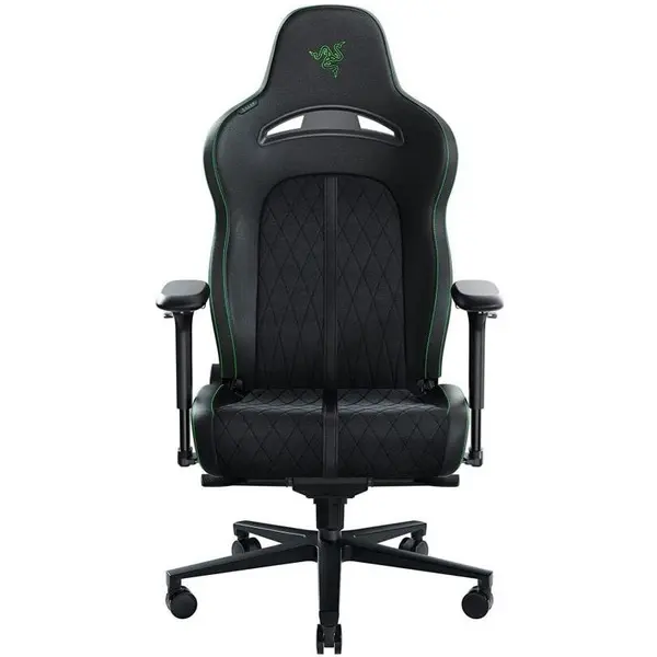Razer Scaun Razer Enki Pro RZ38-03710100-R3G1, Piele sintetica, Ajustare inaltime , Ajustare brate , Ajustare spatar , Ajustare unghi inclinare, Greutate maxima: 136 kg, Nehru-Verde