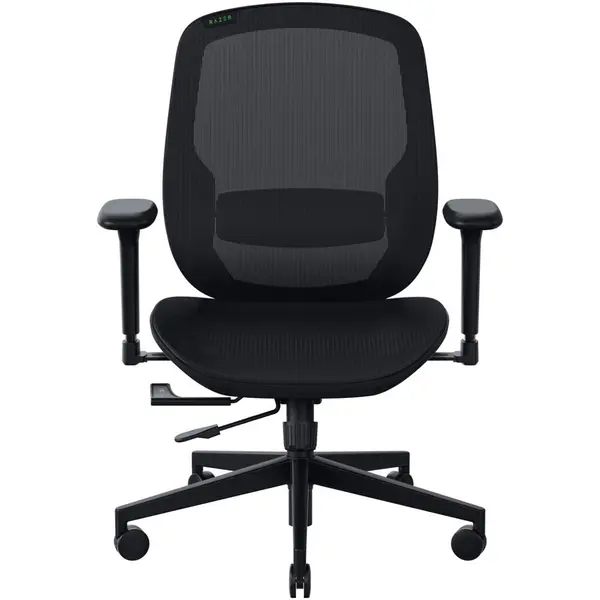 Razer Scaun Razer Fujin, greutate maxima recomandata pana in 130kg, inaltima recomandata 170 - 200 cm, cotiere 4D, tetiera 3D adjustabila, piston pe gaz clasa 4, baza stea cu 5 picioare, Negru