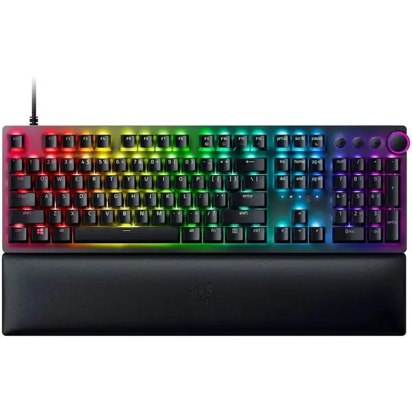 Razer Tastatura gaming Razer Huntsman V2, Cu fir, RGB, Purple Switch, Black