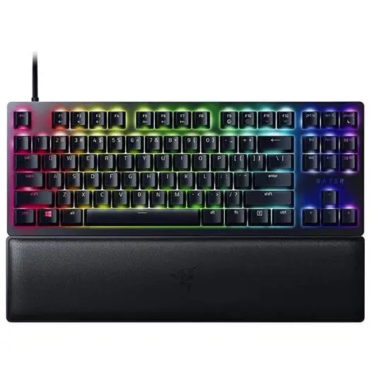 Razer Tastatura Gaming Razer Huntsman V2 Tenkeyless, Clicky Purple Switch, RGB, USB, Negru