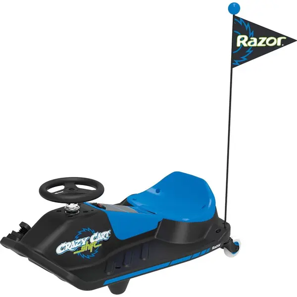 Razor Kart electric Razor Crazy Cart Shift Blue Lithium, 90W, 13km/h, autonomie 40min, baterie 10,8 V, 5 Ah,, Albastru