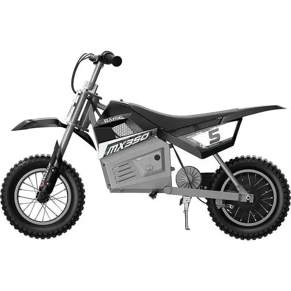 Razor Motocicleta electrica pentru copii Razor MX350, neagra, 24V, viteza maxima 14 mph, capacitate 140 lbs