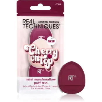 Real Techniques Cherry On Top Mini Marshmallow Puff Trio burete pentru machiaj