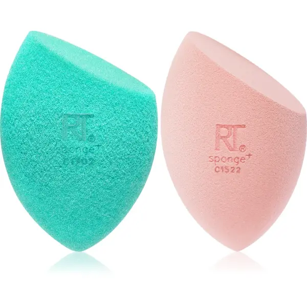 Real Techniques Miracle Mattifying Sponge Duo aplicator spumă asupra machiajului 2 buc