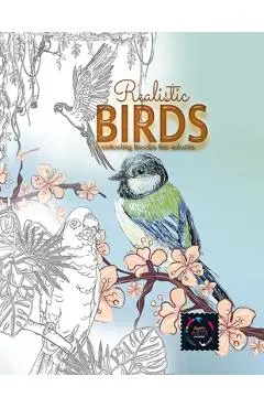 Realistic Birds coloring books for adults: Adult coloring books nature, adult coloring books animals - Happy Arts Coloring