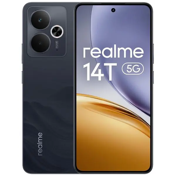REALME Telefon mobil realme 14T, 5G, Dual SIM, 256GB, 8GB RAM Obsidian Black (Negru)