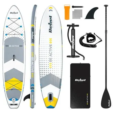 Rebel Set placa gonflabila Stand Up Paddle SUP REBEL ACTIVE RBA-4500-WH, 350 x 81 x 15 cm, Alb