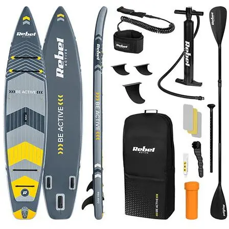 Rebel Set placa gonflabila Stand UP Paddle SUP REBEL ACTIVE PADDLE RBA-4512, 381 x 81 x 15 cm