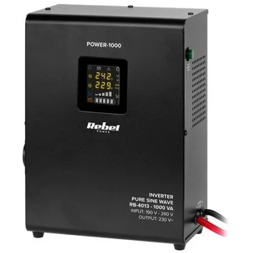 Rebel UPS Centrale Termice Rebel RB-4013, Sinus Pur, 1000VA, 700W, 12V, Negru