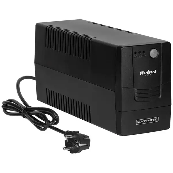 Rebel UPS Offline Nanopower Rebel RB-4021, 850 VA, 480 W, 12 V, Negru