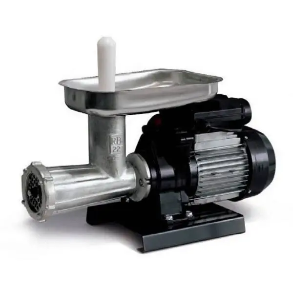 Reber Masina de tocat carne Reber 9500 N n.22, Putere 600W, Productie 70~120kg/h, Corp din fonta tratata, Palnie din inox 304, Gauri sita 8mm, Comutare inainte/inapoi