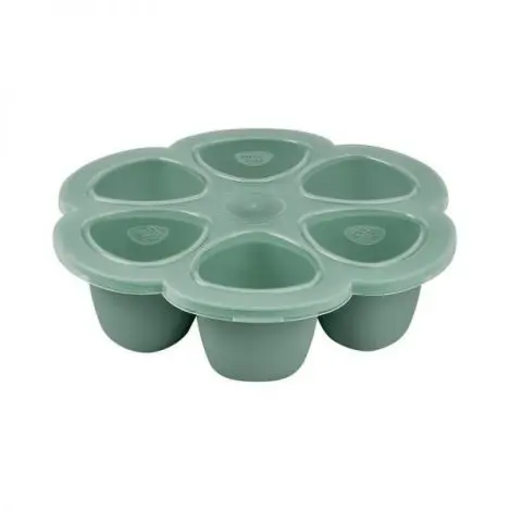 Recipient ermetic silicon multiportii 6x90 ml Beaba Sage Green