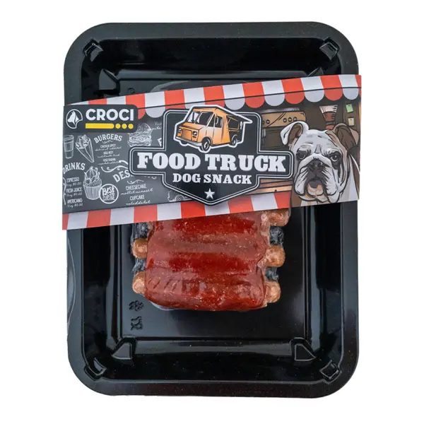 Recompensa pentru caini Croci Food Truck, piele de vita si carne de pui, 105g