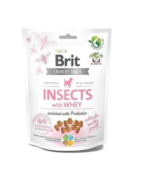 Recompense pentru caini Brit Care Puppy Insect 200 gr