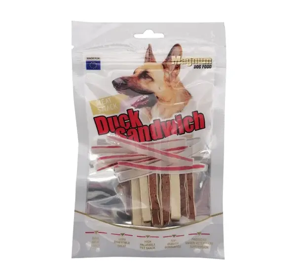 Recompense pentru caini Magnum, sandvis cu rata, 80g