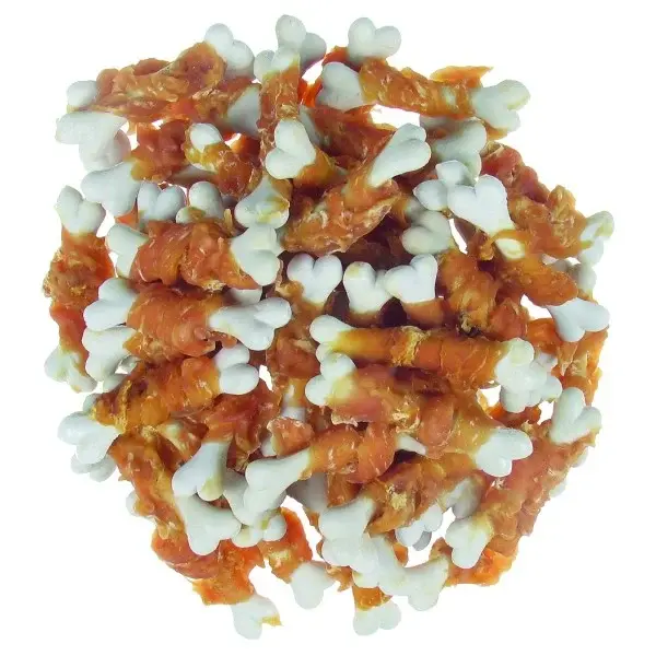 Recompense pentru caini Tatrapet, oase calciu cu pui, 8 cm, 500g