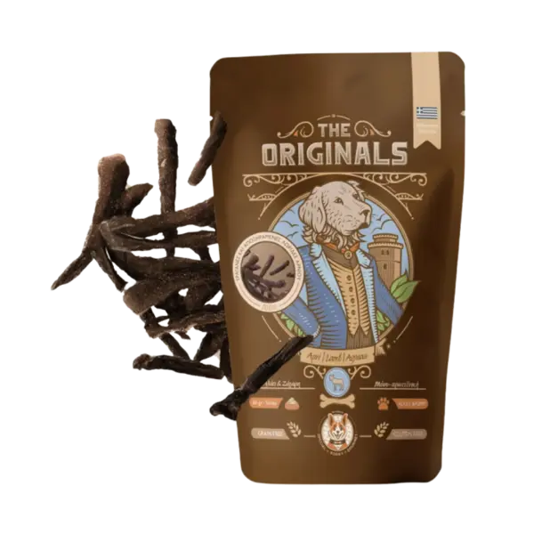 Recompense pentru caini The Originals, Fasii uscate de miel, 60g