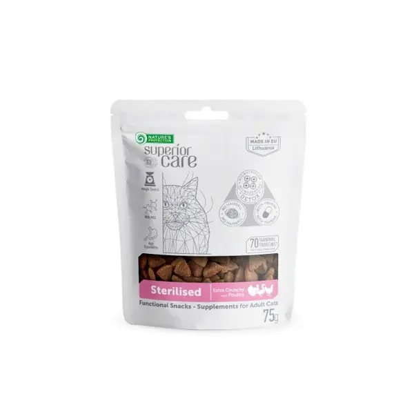Recompense pentru pisici N.P. Superior Care Sterilised cu pasare 75 gr