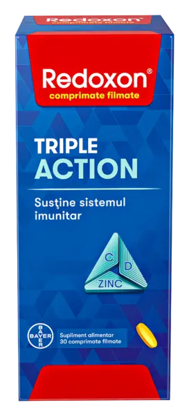 Redoxon Triple Action, 30 comprimate filmate, Bayer