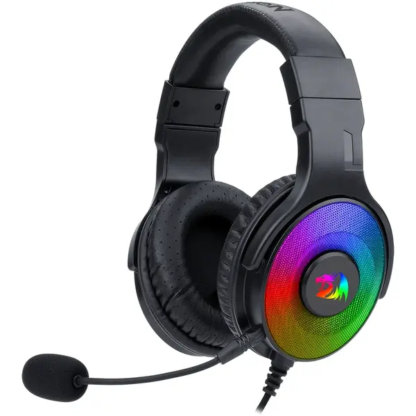 Redragon Casti gaming Redragon Pandora, 7.1 Surround, iluminare RGB, USB, Negru