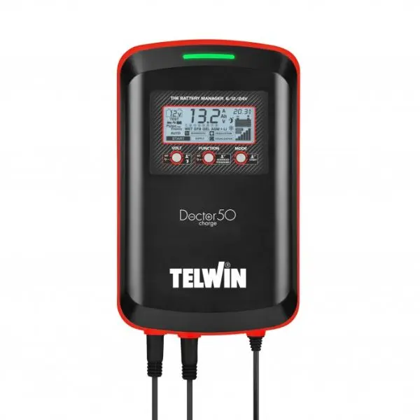 Redresor auto cu functie robot pornire DOCTOR CHARGE 50 230V, voltaj incarcare: 6 12 24 V TELWIN, curent incarcare: 23 45A, alimentare: 230V, tip baterie: AGM EFB GEL Li MF PbCa WET