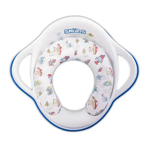 Reductor moale pentru toaleta Lorelli Strumfi White, cu manere