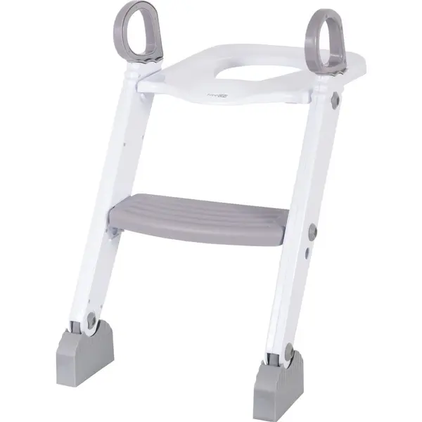 Reductor pentru toaleta, FreeON, Cu scarita, White & Grey