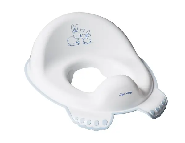 Reductor toaleta anti-derapant Little Bunnies alb