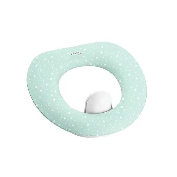 Reductor toaleta copii antiderapant colac integrat moale si accesoriu anti stropire Mint