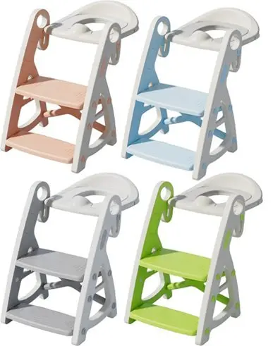 Reductor WC copii Little Mom StepUp Baby Grey, reglabil pe inaltime, cu manere ergonomice, colac moale detasabil din spuma PU, design anti-stropire, compatibilitate universala