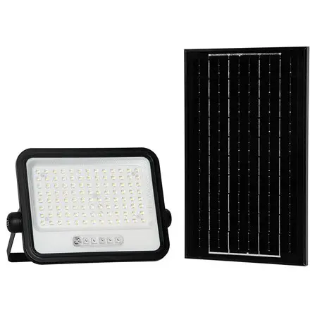 Reflector cu incarcare solara 200W 7IN1 - negru V-TAC SKU-24084