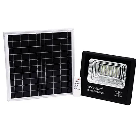 Reflector LED 20W 6000K cu incarcare solara V-TAC SKU-94010