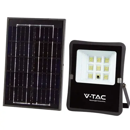Reflector LED 6W 6400K cu incarcare solara V-TAC SKU-6964