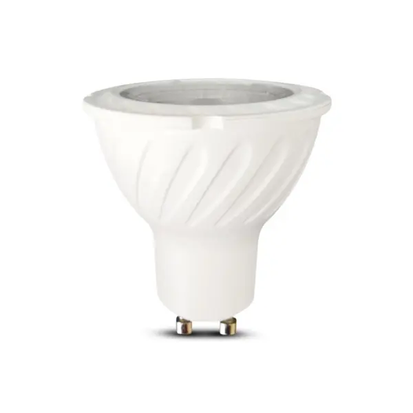 Reflector LED cu Cip SAMSUNG - GU10 7W Plastic SMD cu lentilă 6400K
