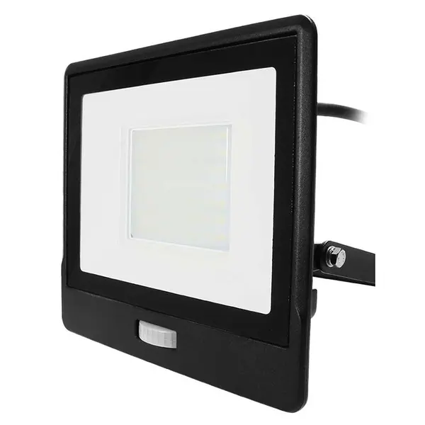 Reflector LED, V-tac, SMD 50W 6400K IP65 cu senzor de miscare - negru