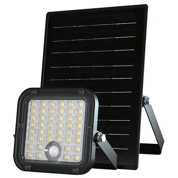 Reflector solar 10W 1500 lm, 4000K+6400K, IP65, negru