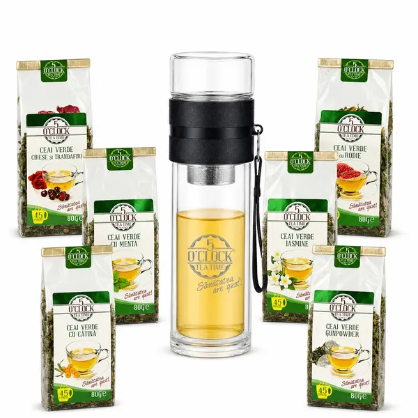 Refresh Kit (Sticla BrewTravel + 6 ceaiuri verzi)