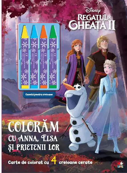 Regatul de gheata II. Coloram cu Anna, Elsa si prietenii lor |